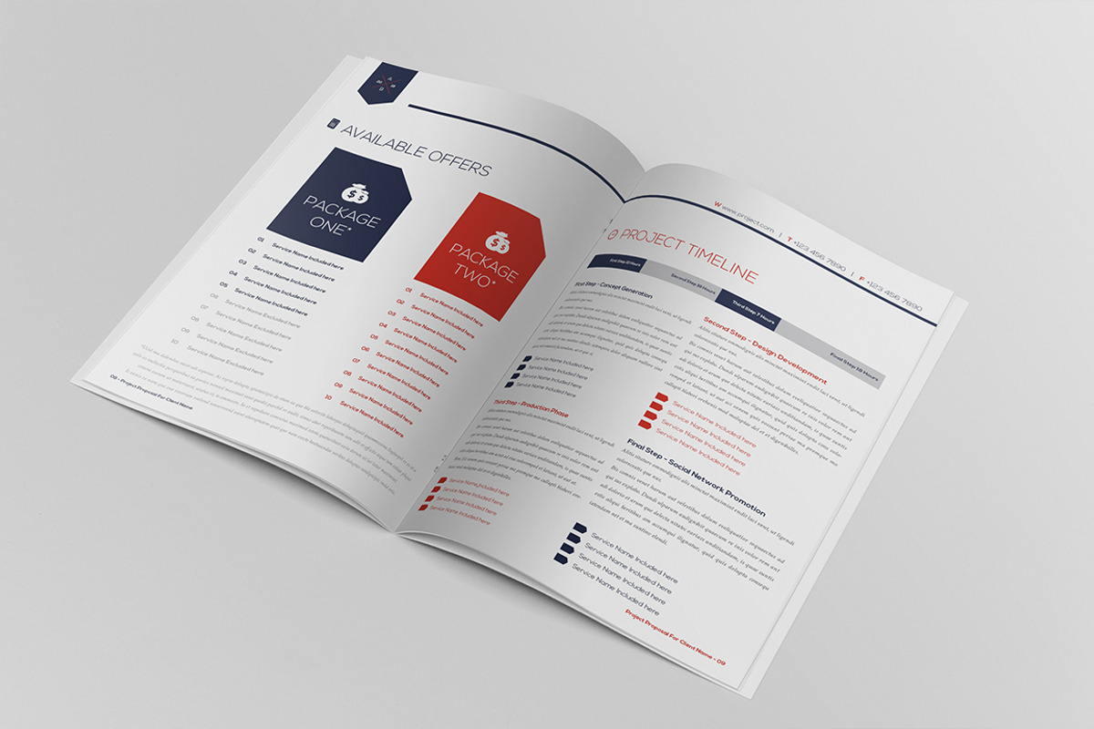 Modern Project Proposal Template, a Brochure Template by Andre28 (Photo 4 of 6)