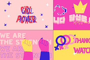 Girl Power Typography Scenes DaVinci, a Templates & Theme by FlashFXbox (Thumbnail 1 of 2)