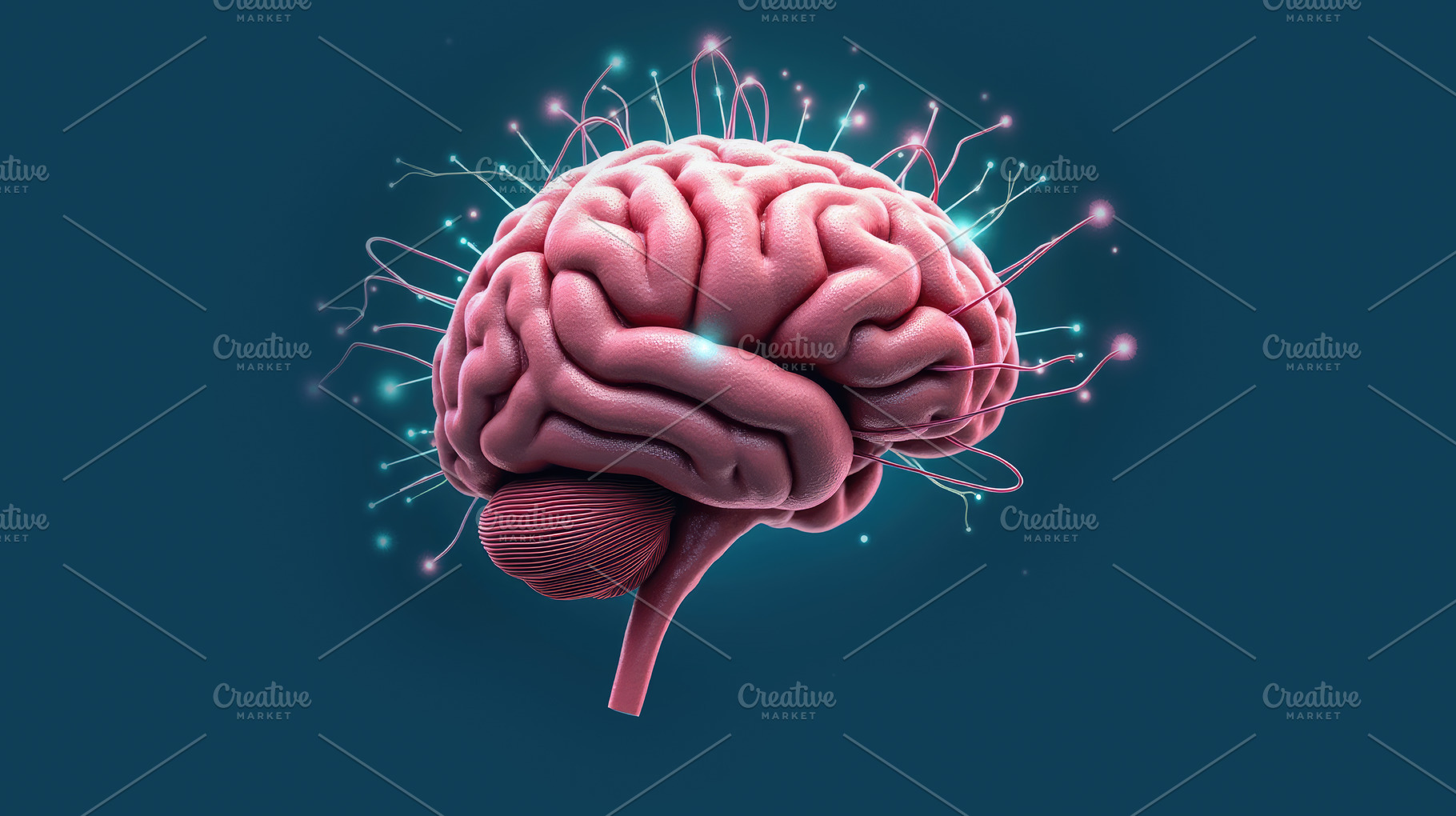Human Brain with Futuristic Neural C, a Health & Medical Photo by Perpis