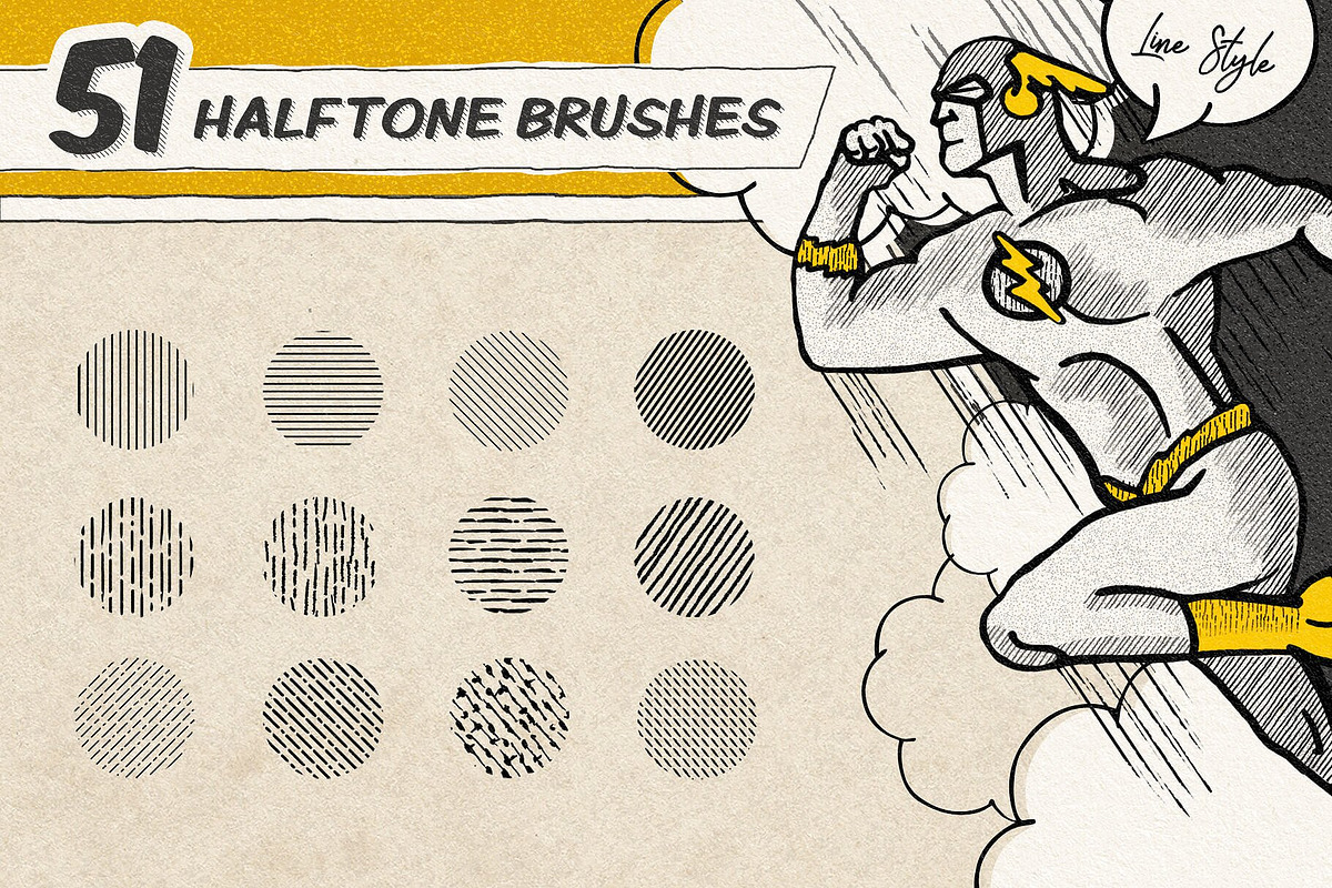 Vintage Comics Procreate Brushes preview 5