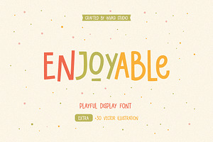 Enjoyable | Playful Font, a Serif Font by Invasi Studio