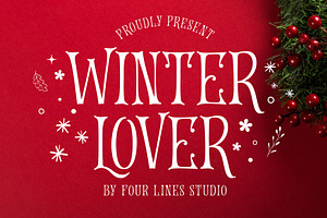 50% Winter Lover - Curly Serif Font