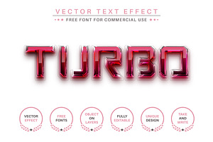 Turbo Plastic - Editable Text Effect, a Layer Style Add-On by rwgusev