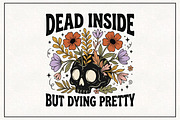 Boho Halloween Skull Flower PNG, a Work Illustration by CraftArtStudio (Thumbnail 1 of 4)