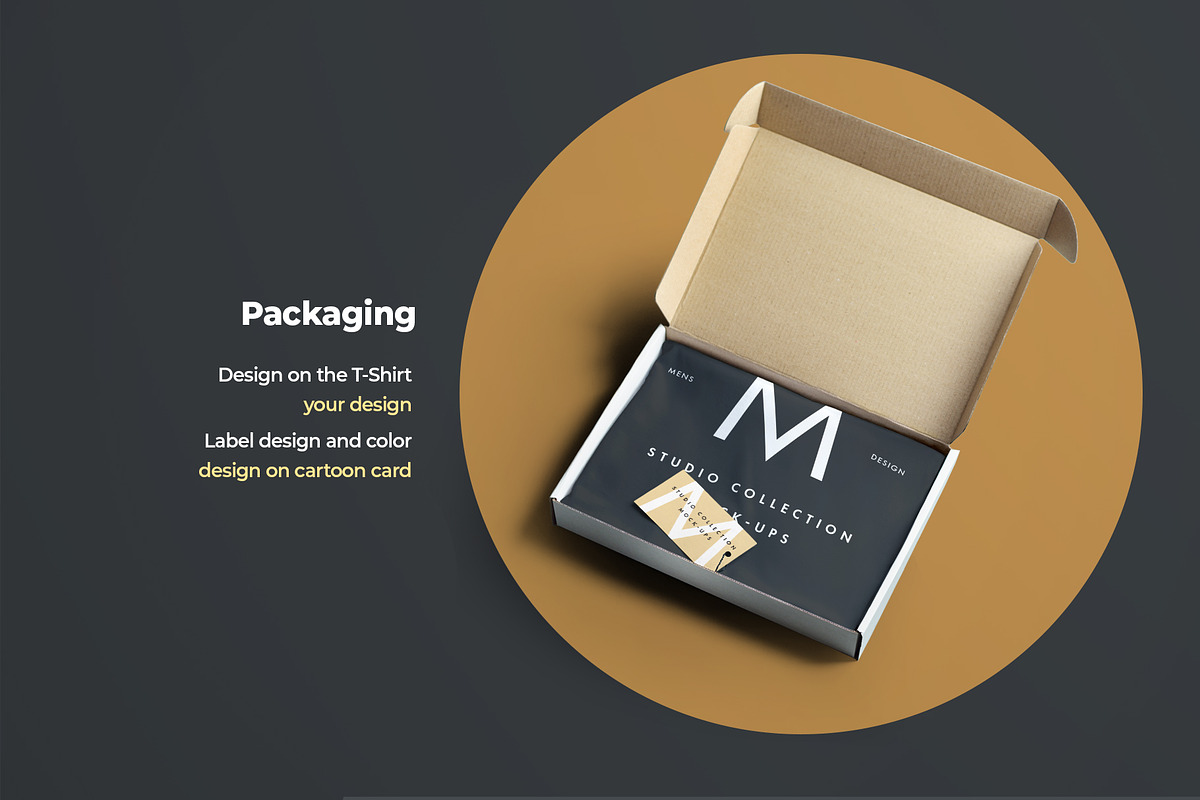 5 Mockups T-Shirts and Packing Boxes, a Packaging Mockup by Grow Design Craft Studio (Photo 5 of 6)
