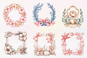 Coquette Coastal Summer Frame Bundle, an Illustration by CreationArt (Thumbnail 5 of 5)