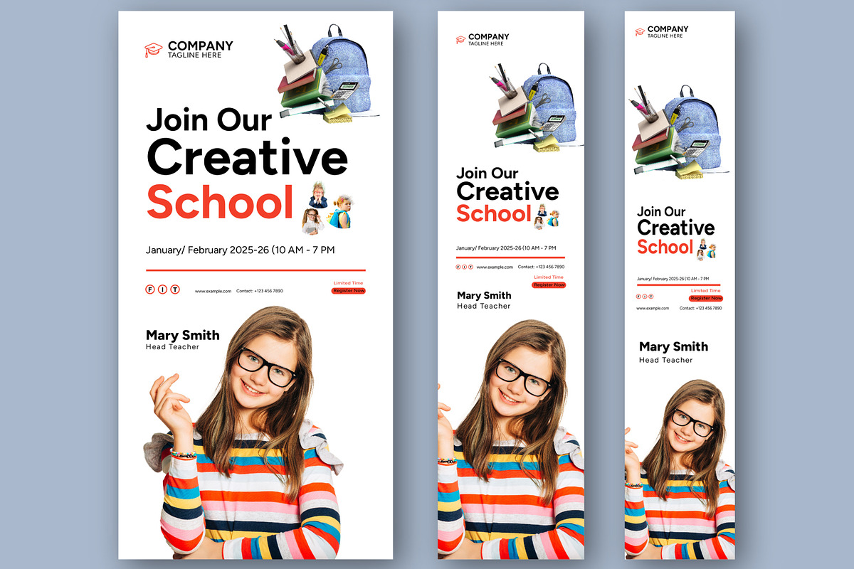 Education Web Banner Template Layout, an UI Kit Template by CreativeShaper (Photo 3 of 4)