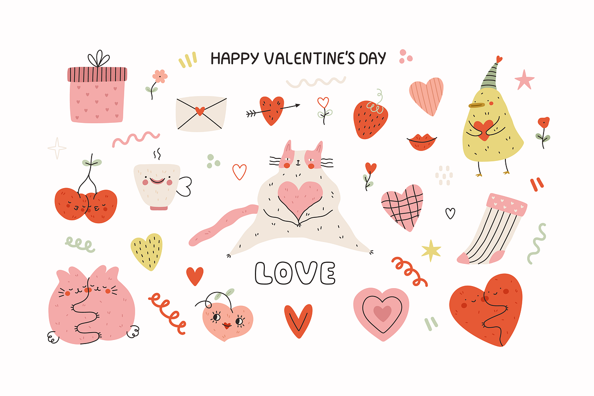 Funny Valentine, a Decorative Illustration by meowlyunok (Photo 3 of 10)