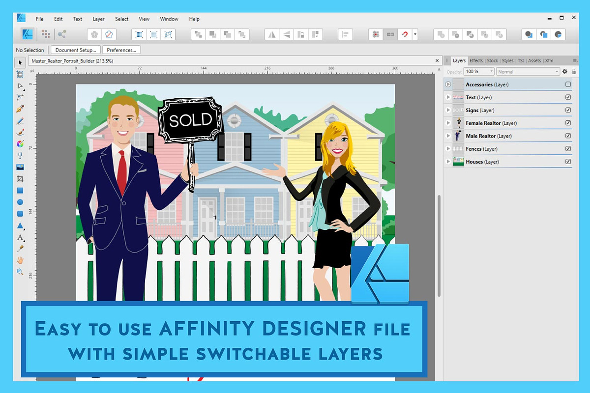 REAL ESTATE PORTRAIT CREATOR, a Work Illustration by Lauren Lesley Studio (Photo 9 of 12)