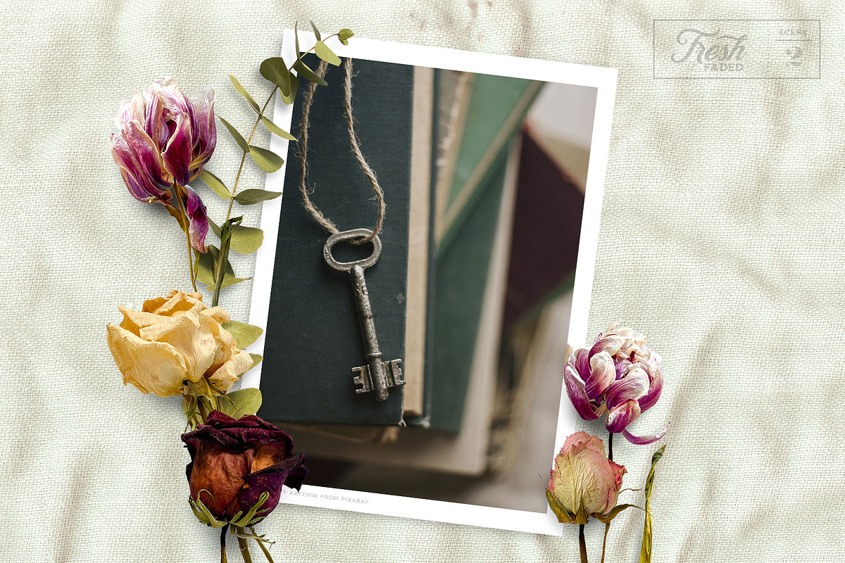 Fresh & Dried Flower Flat Lay, a Product Mockup by Eclectic Anthology (Photo 5 of 8)