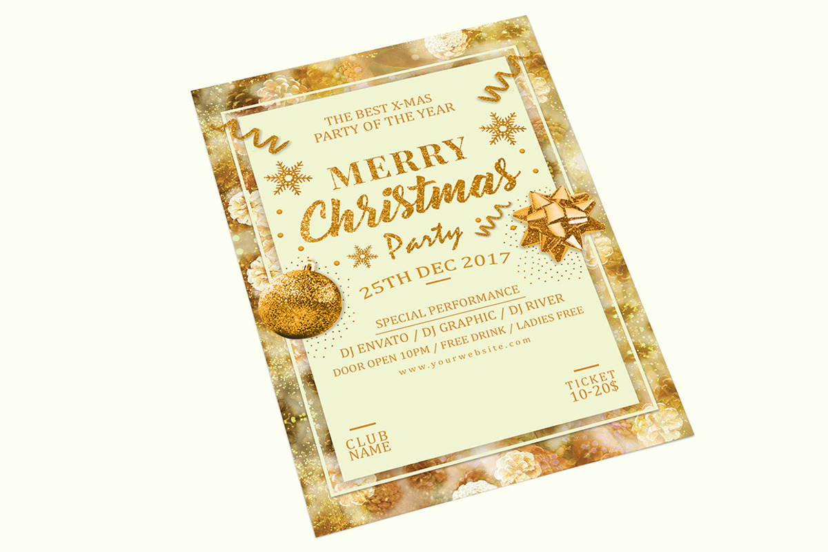 Merry Christmas Flyer, a Flyer Template by Creative  designer (Photo 2 of 6)