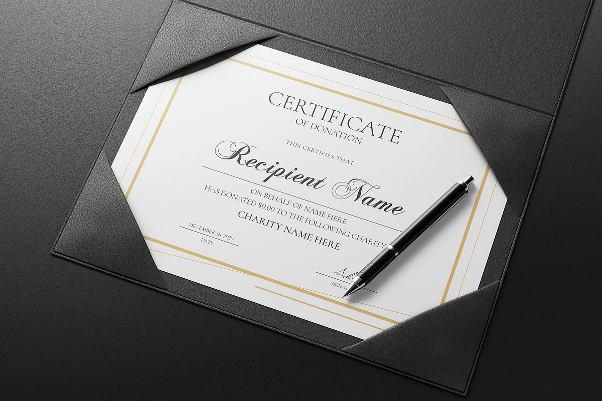 Donation Certificate, a Stationery Template by DesignDevisers (Photo 7 of 10)