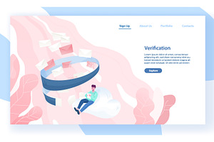 Email checking concept banner, a Technology Illustration by Good Studio