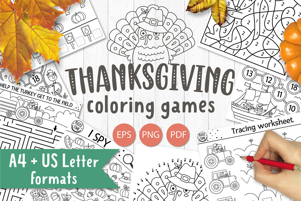 Thanksgiving coloring games, an Animal Illustration by Lexi Claus ...