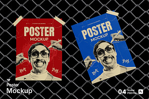 Poster Mockup Bundle Set, an Advertising Mockup by Rielismee