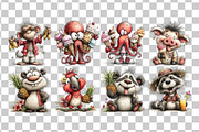 Quirky Summer Animals Clipart, a Seasonal Illustration by Nicolle's Colorful Art (Thumbnail 5 of 5)