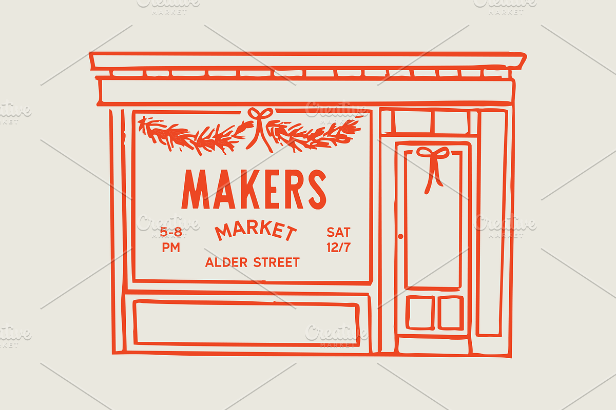 Holiday Shop Illustrations, a Seasonal Illustration by Mere Hunter (Photo 2 of 6)