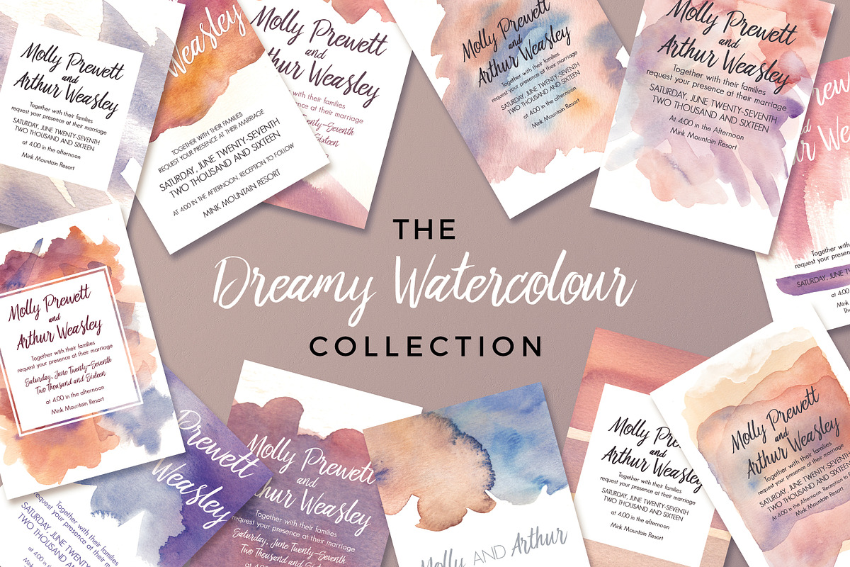 The Dreamy Watercolour Collection, an Invitation Template by Knotted Design (Photo 1 of 9)