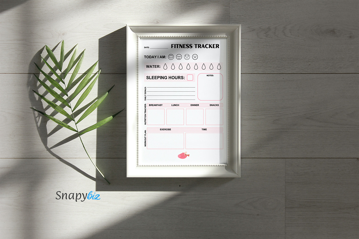 Fitness Tracker Checklist PDF, a Print Template by Snapybiz (Photo 10 of 10)