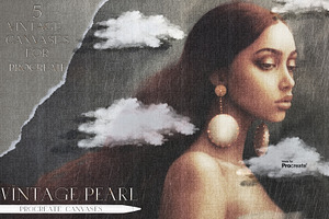 Vintage Pearl Procreate Canvas Set