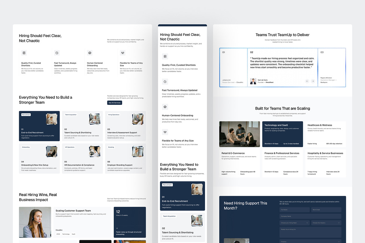 HR & Recruitment Agency Website UI, an UI Kit Template by peterdraw (Photo 2 of 7)