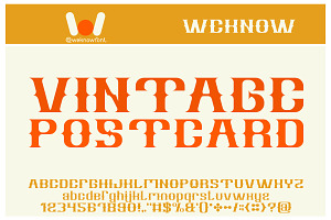 Vintage Postcardfont, a Font by weknow