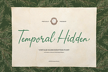 Temporal Hidden Vintage Handwritten