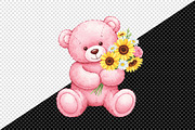 Watercolor Pink Cute Blush Teddy Png, an Illustration by Creative Art (Thumbnail 8 of 10)