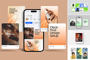 Instagram Post & Story Mockup Bundle, an Advertising Mockup by graphypix (Thumbnail 1 of 13)