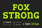 Fox Strong 4 Font Styles, a Slab Serif Font by Fox7 By Rattana (Thumbnail 1 of 13)
