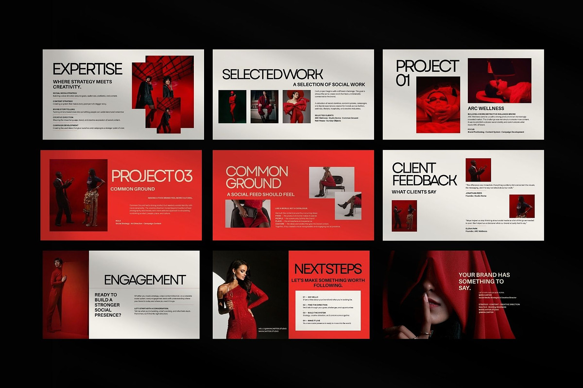 Social Media Portfolio Presentation, a Presentation Template by ShowUp! Studio (Photo 6 of 7)