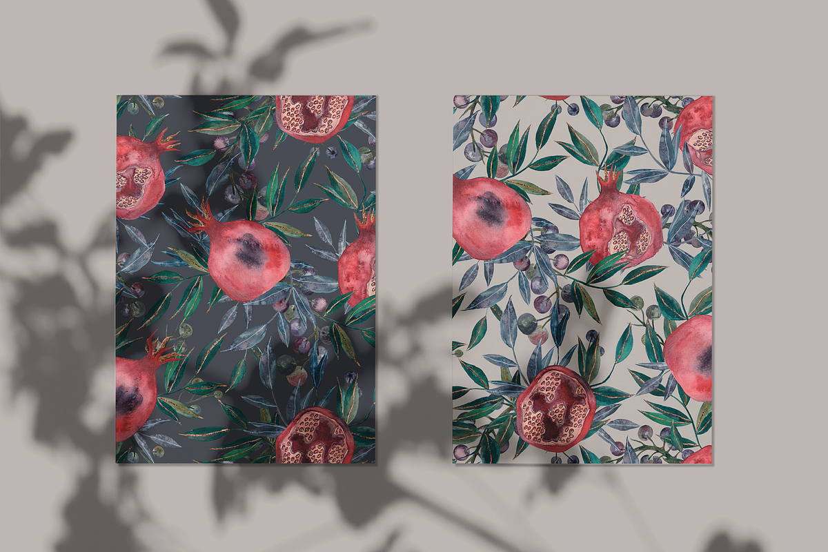Patterns Pomegranate, a Texture Illustration by PASHKOVA (Photo 13 of 19)