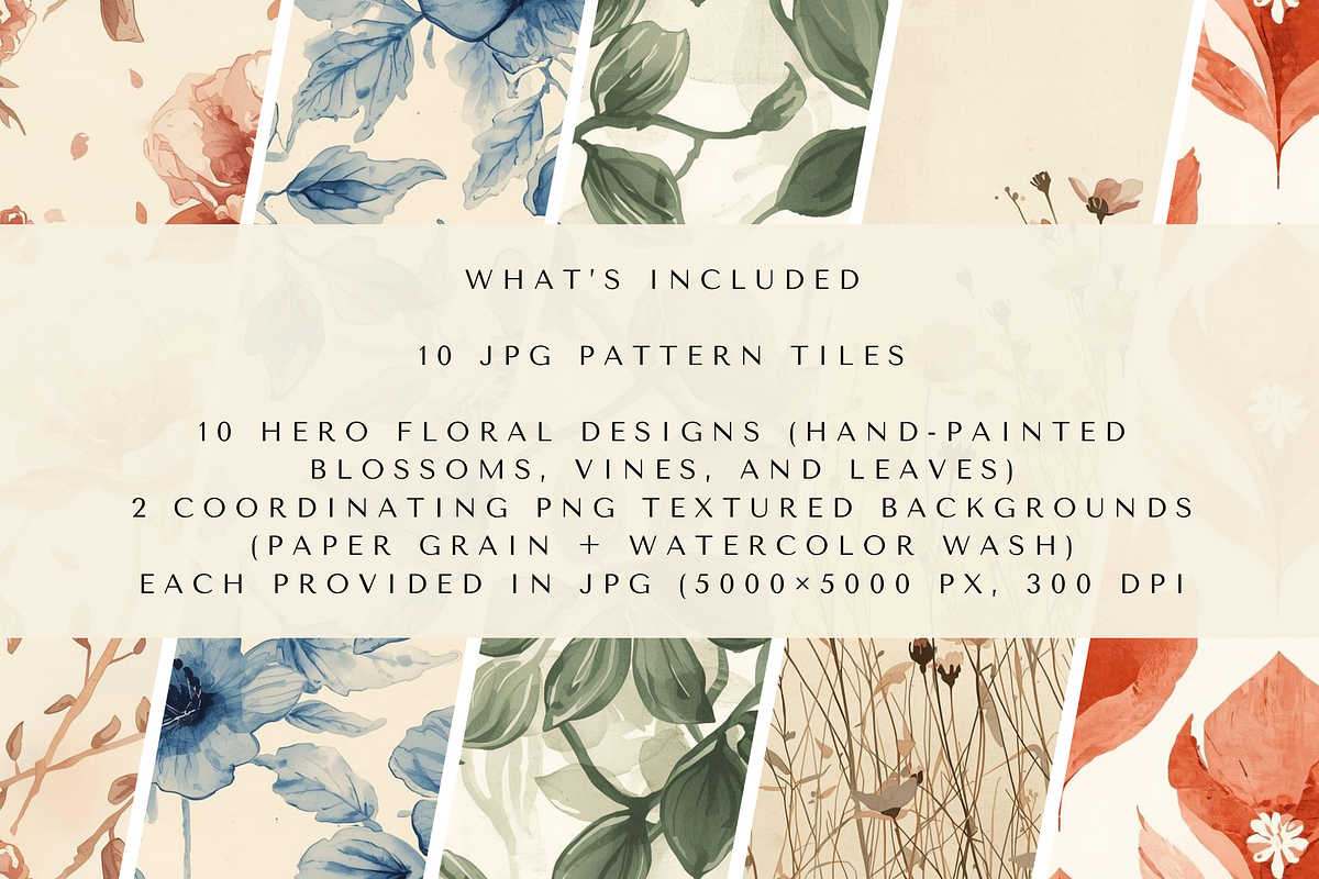 Soft Wabi-Sabi Floral Patterns, an Illustration by Vandy Fullum (Photo 3 of 12)