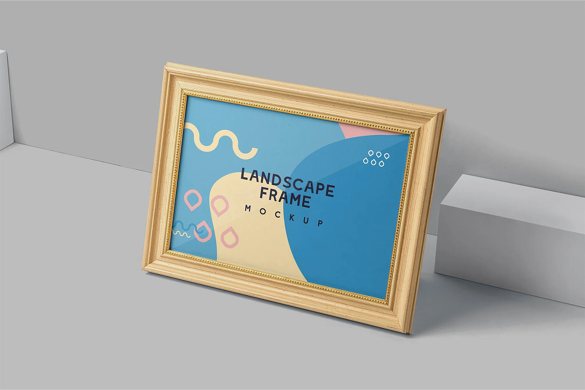 Landscape Wood Frame Mockups, an Advertising Mockup by megostudi0 (Photo 3 of 6)