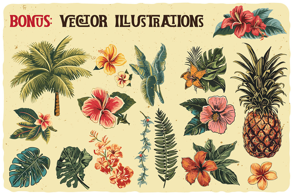 Tropical Tides Vintage Label Font, a Serif Font by JumboDesign (Photo 7 of 7)