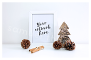 Christmas Frame Mockup, a Print Template by Uncommon Mockups (Thumbnail 1 of 3)