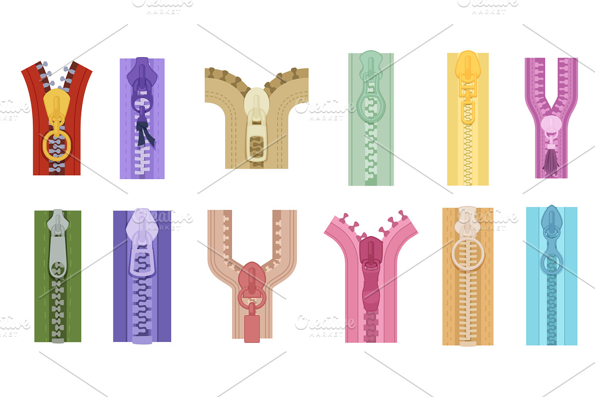 Zipper. Various fasteners for, an Object Illustration by Onyx