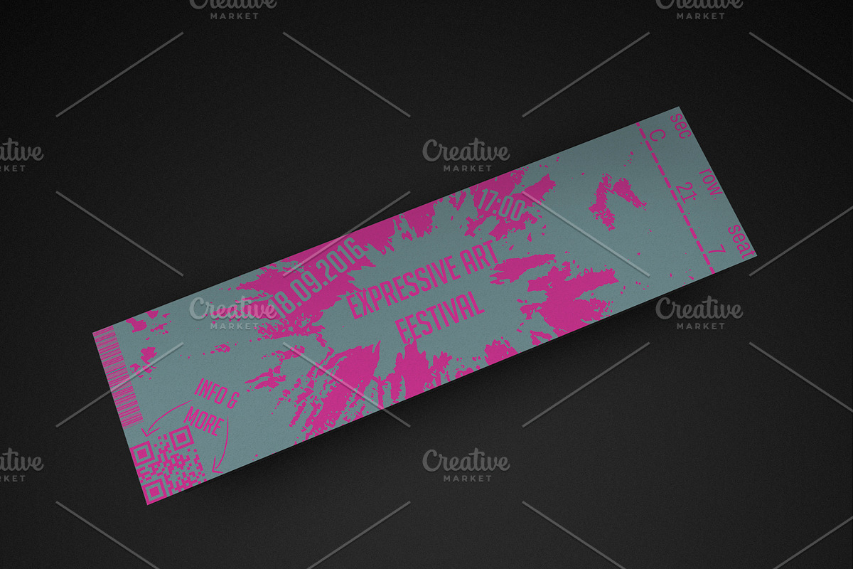 Artistic Event Ticket, an Invitation Template by Konakchiev (Photo 2 of 3)