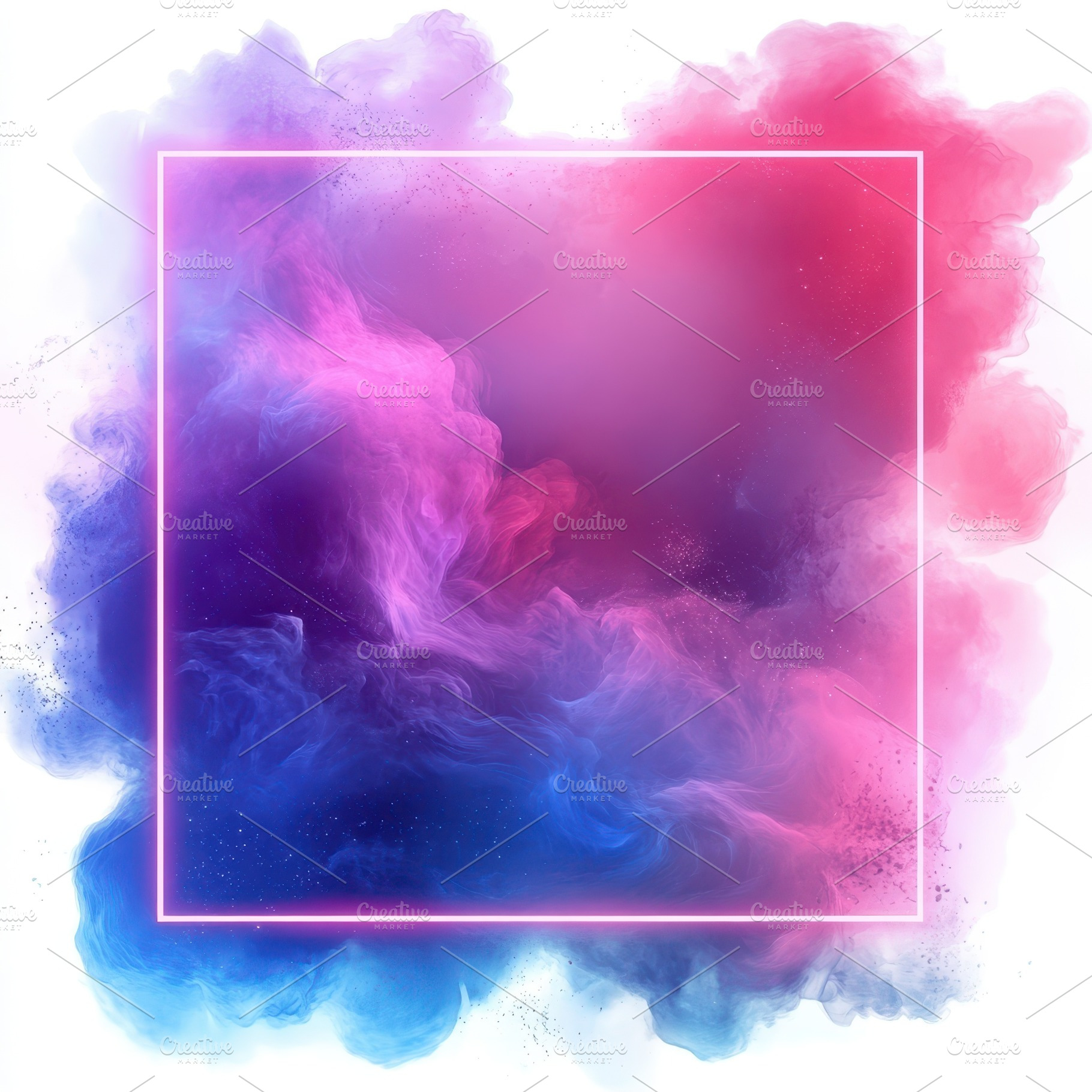Abstract Pink Blue Nebula Cosmic Clo, an Abstract Photo by Pixeness Studio