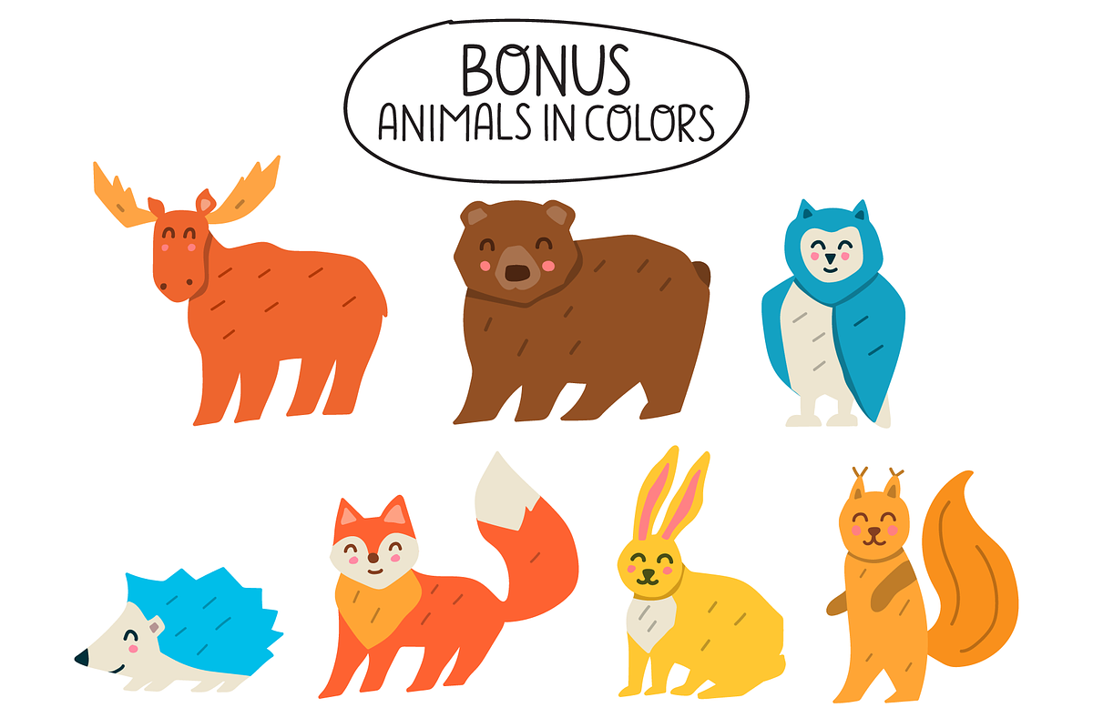 Forest animals for kids, an Animal Illustration by cutelevindesign (Photo 8 of 10)