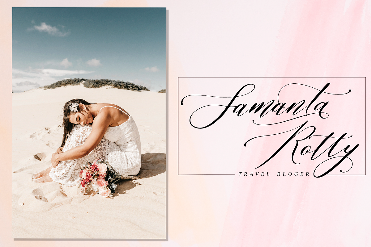 Sweetheart Elegant Script, a Script Font by Quothron (Photo 4 of 9)