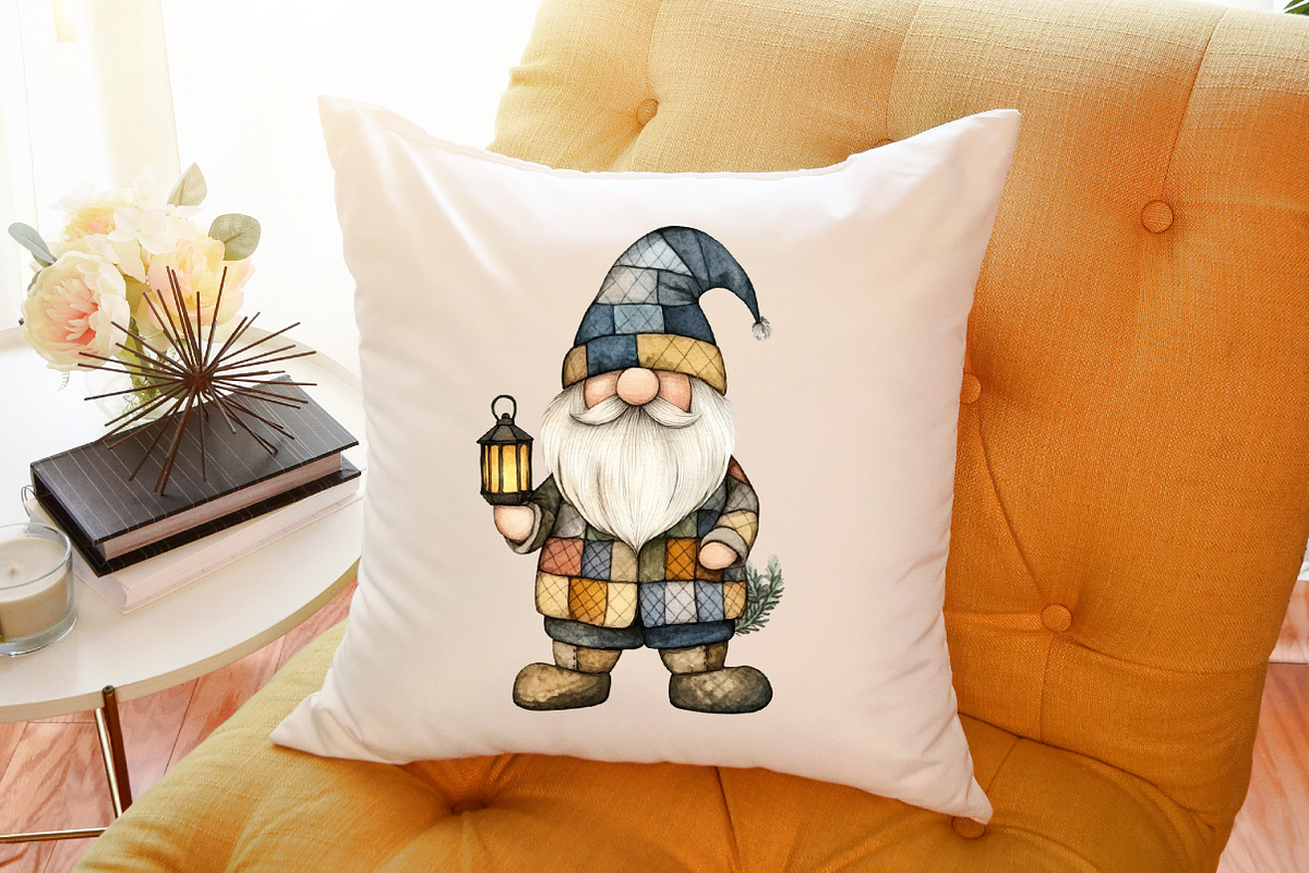 Christmas Patchwork Gnome Clipart, an Illustration by Sublimation Artist (Photo 6 of 6)