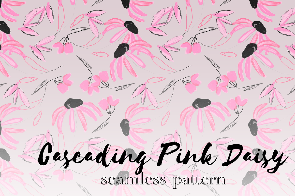 Cascading pink Daisy, a Pattern Graphic by Cotton Melon pattern Shop (Photo 1 of 6)