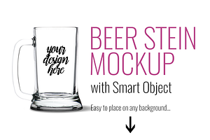 Beer Stein Mockup Template PSD
