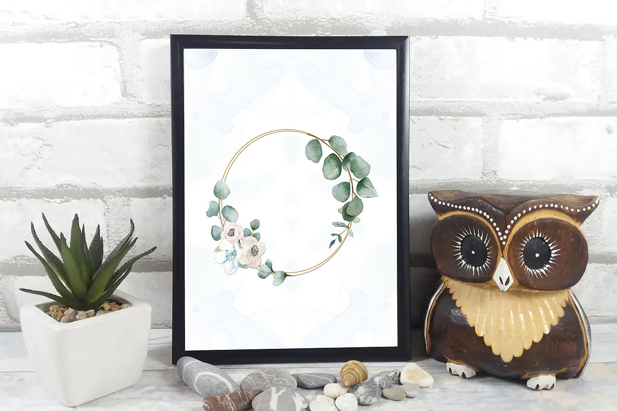 Eucalyptus Wreath Printable Art, a Decorative Illustration by DesignDevisers (Photo 2 of 6)
