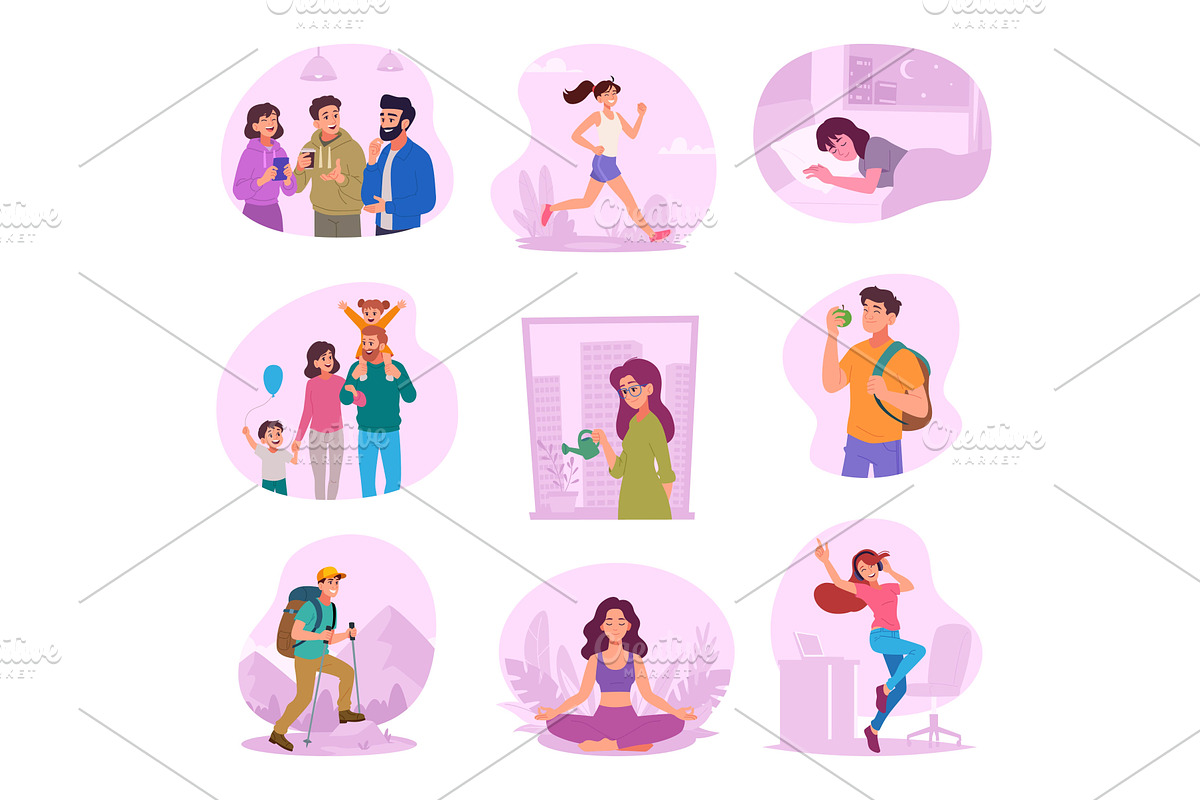 Lifestyle. Sleeping daily time, a Person Illustration by Onyx