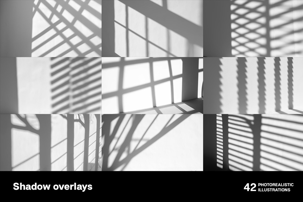 Shadow overlays collection - 42 pics, a Decorative Illustration by Handmadefont (Photo 10 of 11)