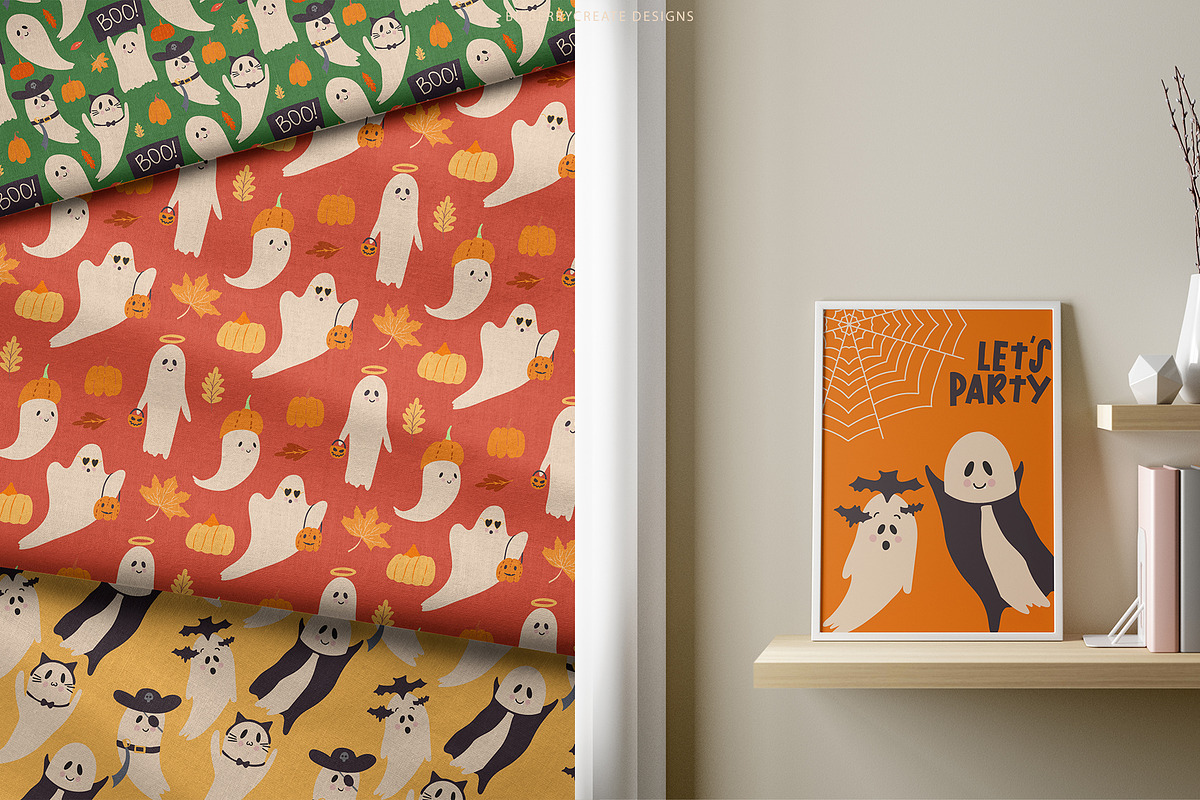 Spooky Night halloween clip art, a Seasonal Illustration by BilberryCreates (Photo 8 of 16)
