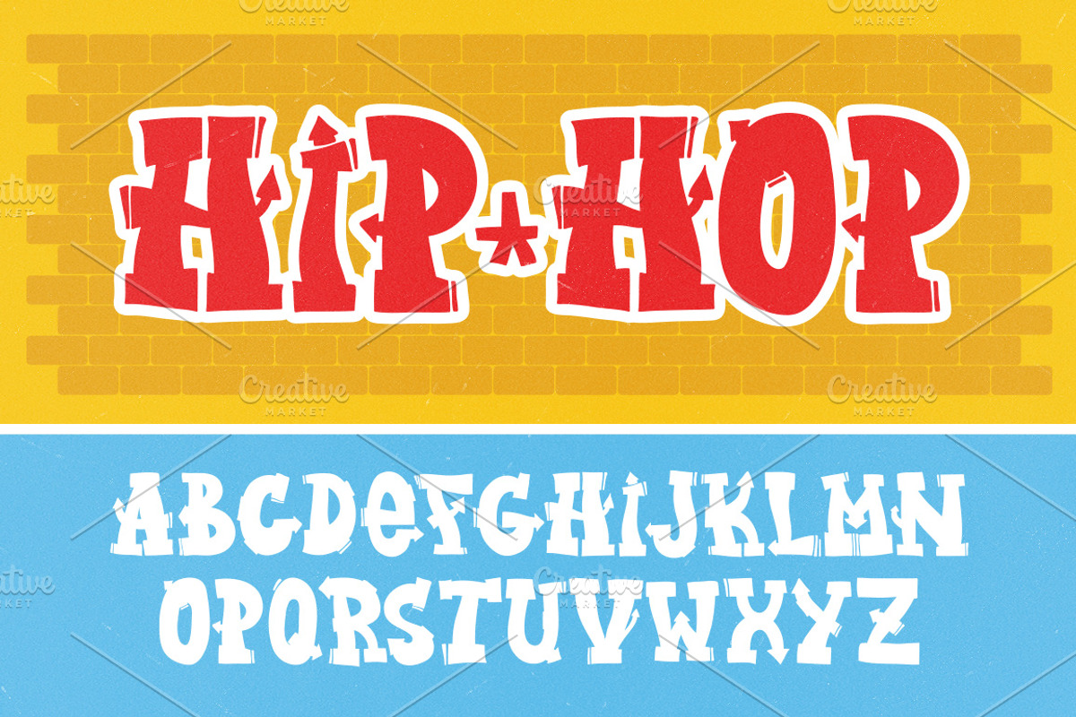 Graffiti letters vector set
