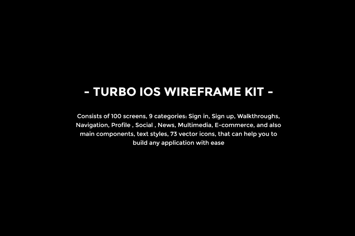 TURBO iOS Wireframe Kit, a Wireframe Template by Just UI (Photo 2 of 11)